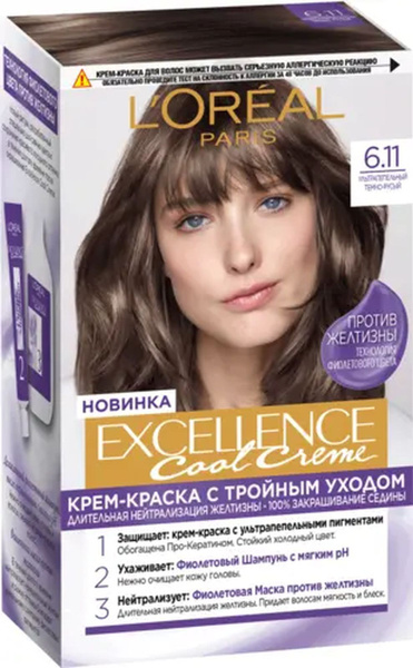 L'Oreal Paris Крем краска для волос стойкая Color Excellence Cool Creme ...