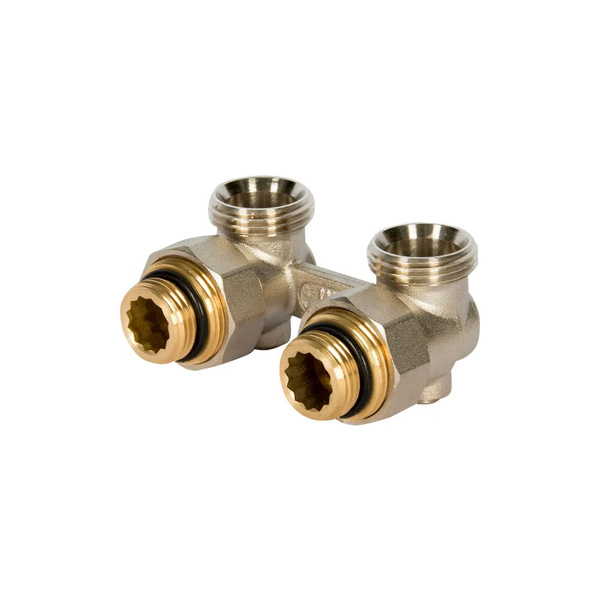Клапан запорный Н-образный Heizen 1/2" угловой, для радиаторов с нижним ...
