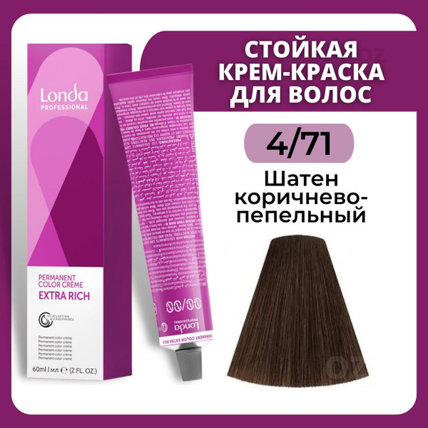 Londa Professional СТОЙКАЯ краска для волос 4/71 шатен коричнево ...