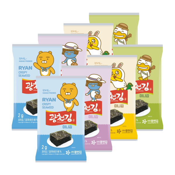 Чипсы из морской капусты Kakao Friends классические, 2 г x 8 шт ...