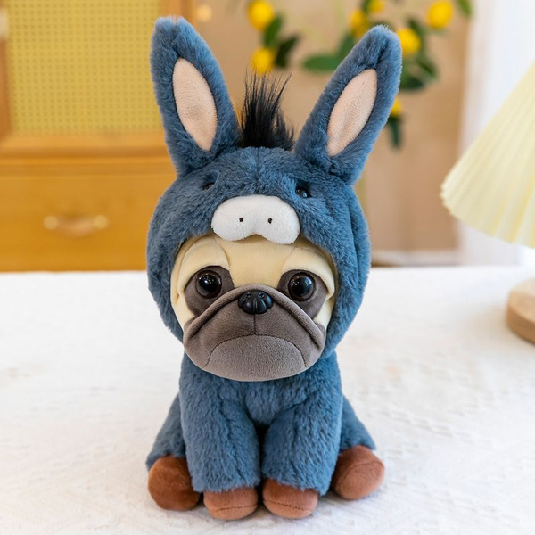 Игрушка собака плюшевый мопс в капюшоне костюме осла - купить с ...