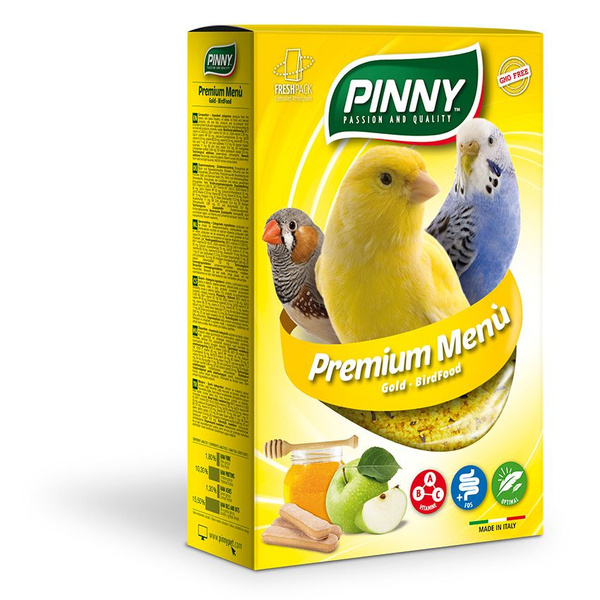 Мягкий витаминный корм PINNY PM для птиц с медом и яблоками 350г ...