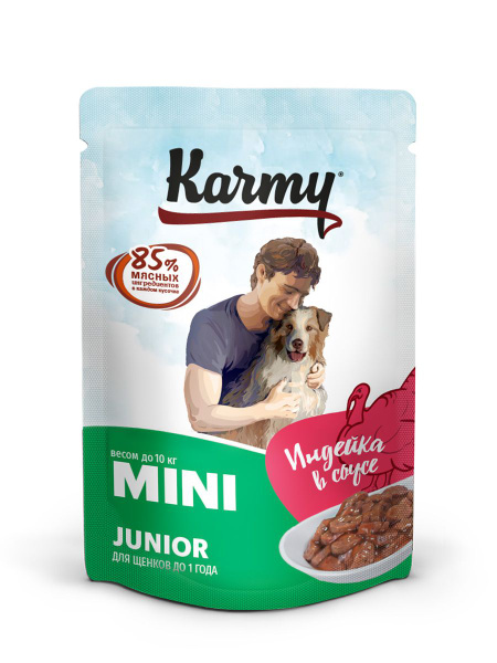 KARMY Mini Junior, влажный корм для щенков мелких пород в возрасте до 1 ...