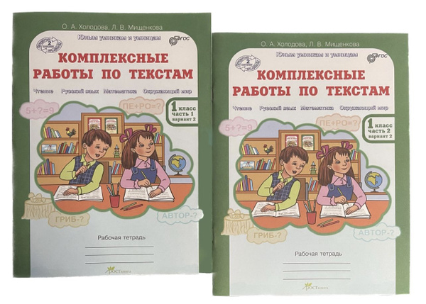 Комплексные работы по текстам. 1 класс. Рабочая тетрадь. 2 части + 2 ...