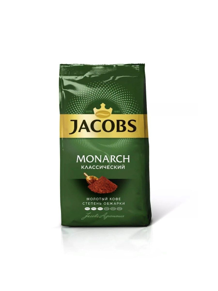 Кофе JACOBS MONARCH Классический жареный молотый, 230г - купить с ...