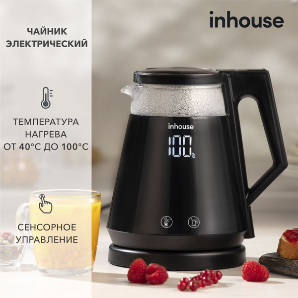 Купить электрический чайник inhouse Чайник, Пластик/стекло по низкой ...