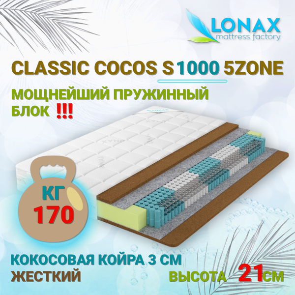 Матрас lonax relax ппу cocos s1000