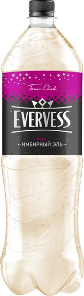 Напиток EVERVESS Имбирный Эль сильногазированный, 1.5 л / Сладкая ...