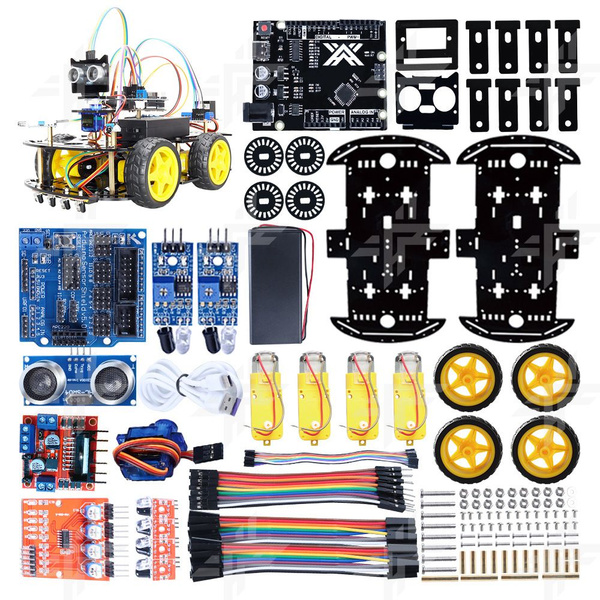 Набор для программирования умного автомобиля Arduino, ультразвуковое ...