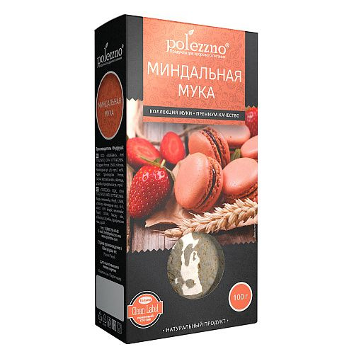 Миндальная мука, 100 г, Polezzno - купить с доставкой по выгодным ценам ...