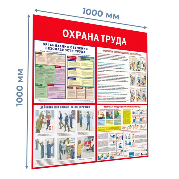 Информационный стенд-плакат Attache Охрана труда 1000х1000 - купить с ...