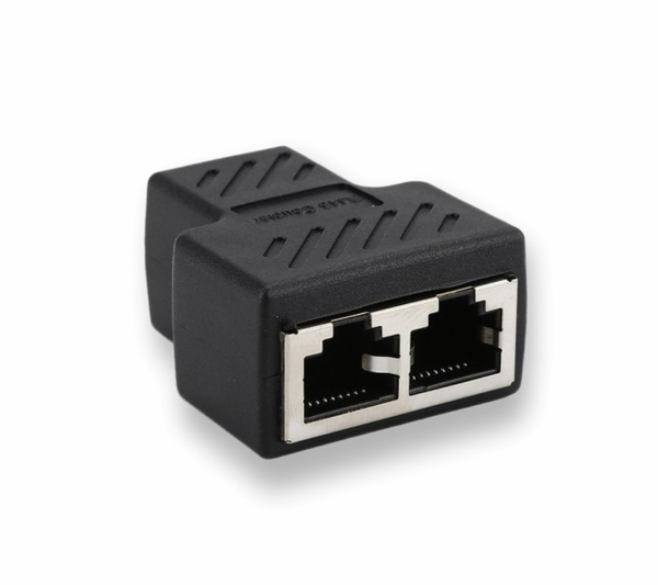 Соединитель для интернет кабеля на 2 разъема RJ45 8P8C - купить с ...