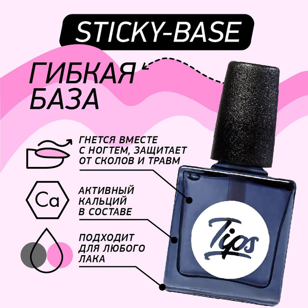 Tips Sticky Base база для ногтей прозрачная, профессиональная ...