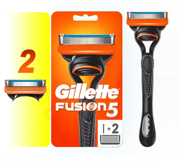 Мужской бритвенный станок с 2 кассетами Gillette Fusion5 - купить с ...
