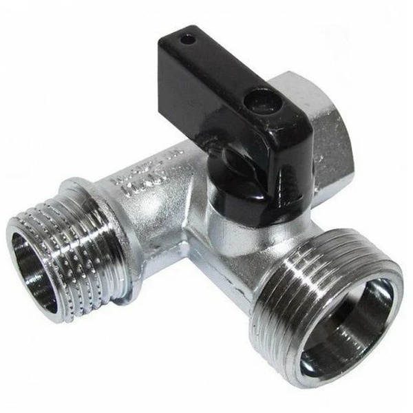 Кран шаровой Bugatti для стиральной машины 1/2"x3/4"x1/2" наружная ...