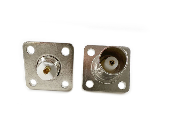 Разъем BNC гнездо металл на корпус с фланцем. - купить с доставкой по ...