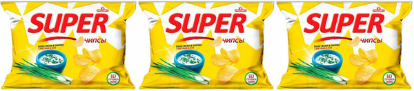 Характеристики Чипсы картофельные Русскарт Super со вкусом сметаны и ...