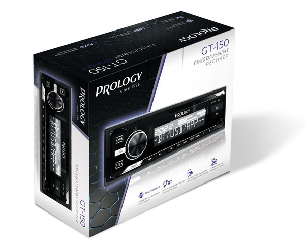 Автомагнитола PROLOGY GT-150 FM SD/USB ресивер 1DIN с Bluetooth1 DIN ...