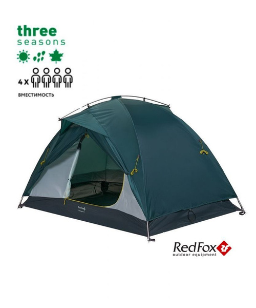 Палатка 4-местная RedFox Trekking Fox 4 (Petrol) - купить по выгодной ...