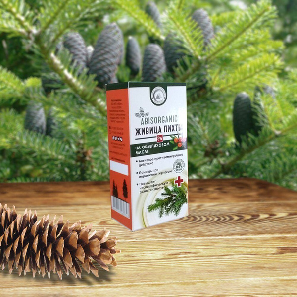 Живица пихты (5%) с облепиховым маслом, Abisorganic, 110 мл. Абис ...