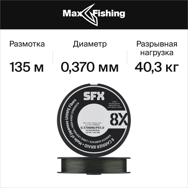 Плетеный шнур для рыбалки SUFIX, 135 м купить по выгодной цене в ...