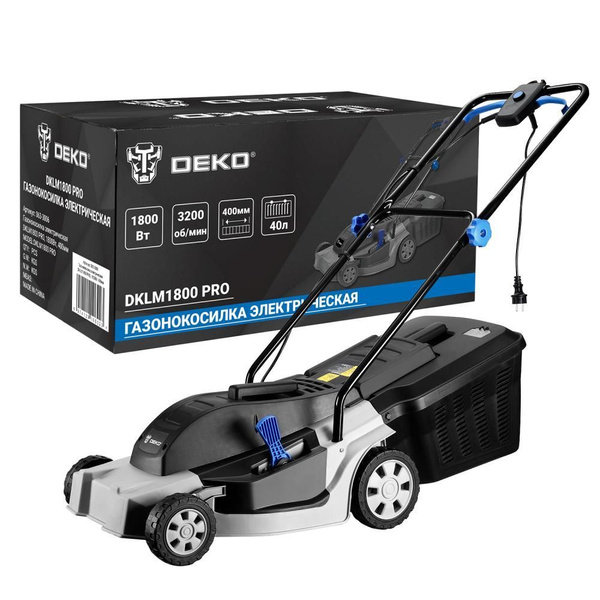 Газонокосилка электрическая DEKO DKLM1800 PRO, 1800Вт, 400мм, - купить ...