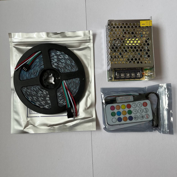 Светодиодная лента, 12В, IP20, 60 LED/m Комплект для светодиодной ...