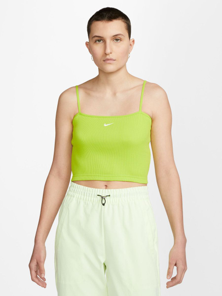 Yellow nike crop store top