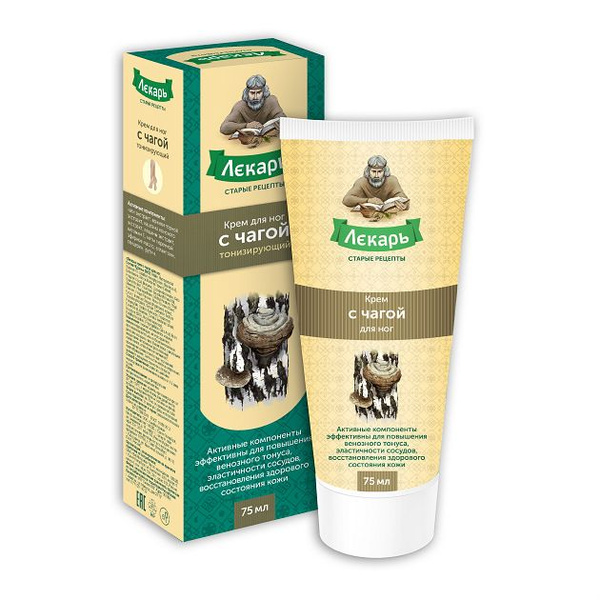 Лекарь Крем с чагой для ног, 75 мл 1 шт - купить с доставкой по ...