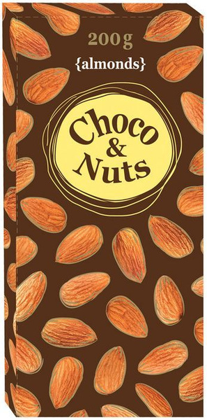 Шоколад CHOCO &NUTS молочный с цельным миндалем, 200 г * 3 шт. - купить ...