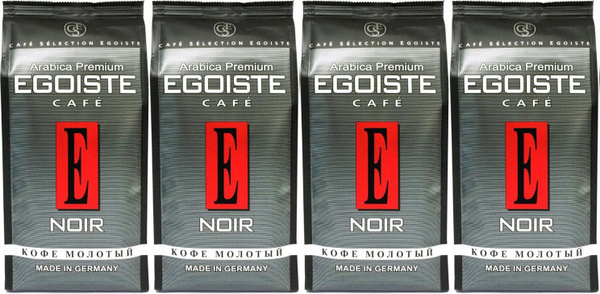 Кофе молотый натуральный, 100% арабика EGOISTE Noir 250 гр х 4 шт ...