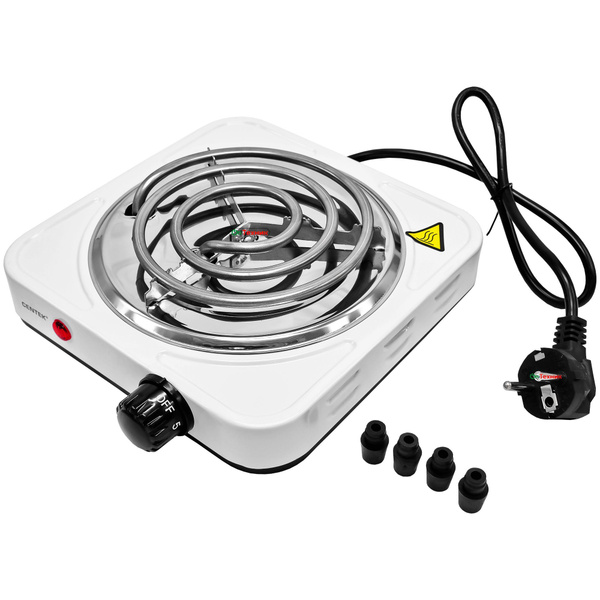 Компактная электрическая плитка CENTEK CT-1508, 1000W, белая, 1 ...