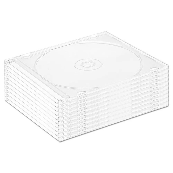 Бокс для CD диска Slim 5 мм, прозрачный, 10 штук CD Slim Box Clear на 1 ...