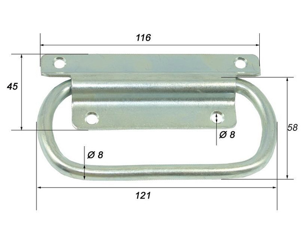 30 шт. Ручка для ящика откидная цинк / на крышку погреба / мебельная ...