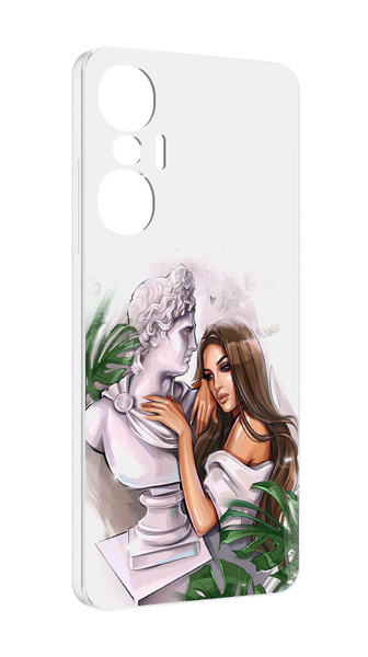 Чехол-бампер MyPads для Infinix Hot 20S с рисунком девушка-модель-со ...
