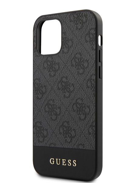 Чехол Guess PU leather на Apple iPhone 12 12 Pro / Айфон 12 12 Про из ...