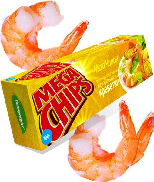 Чипсы MEGA CHIPS картофельные "КРЕВЕТКИ" 100 гр. - купить с доставкой ...