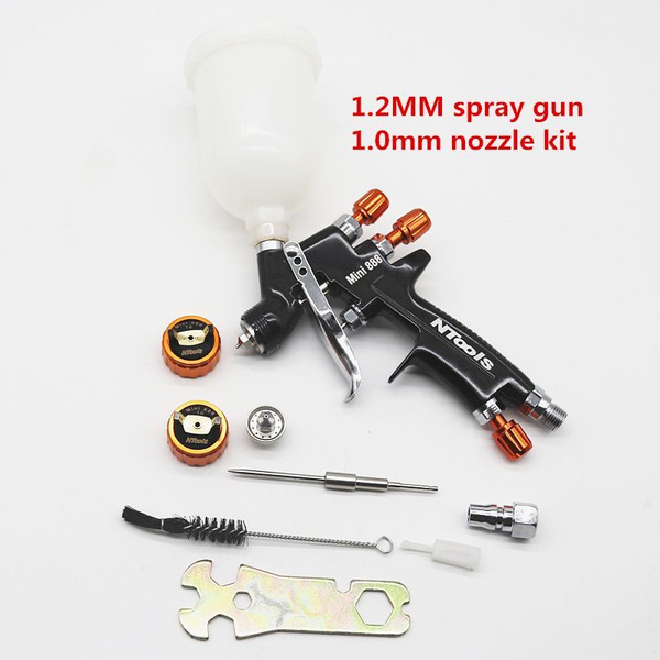 1.2MM Краскопульт пневматический 1.0MM Насадочный комплект 250CC ...