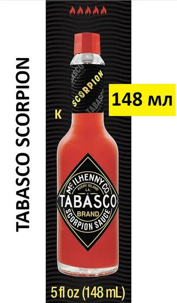 Tabasco SCORPION Соус Красный Перечный экстра острый Скорпион, 148 мл ...