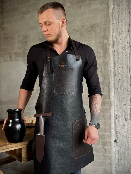 Manufactura HardSkin Фартук кожаный мужской для повара для гриля и ...