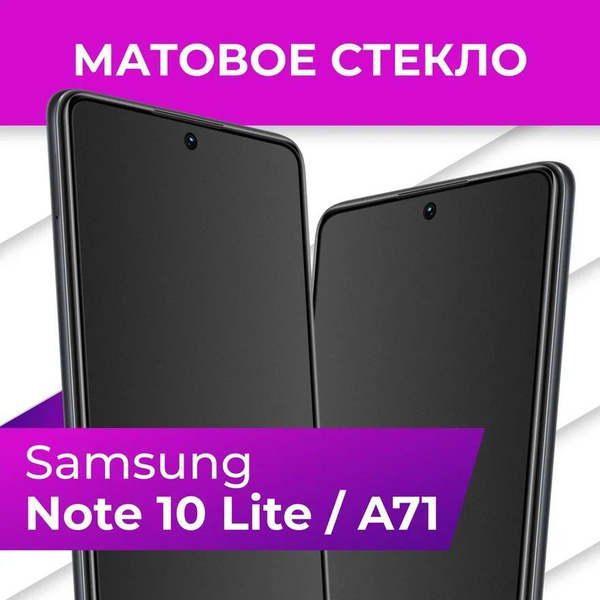 Матовое закаленное защитное стекло с рамкой для Samsung Galaxy A71 и ...