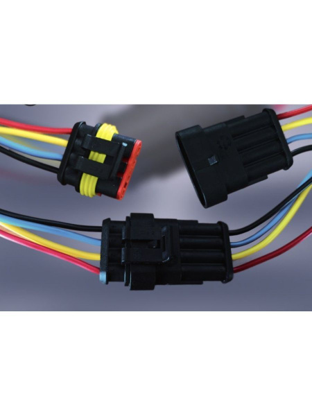 Разъем (колодка) папа+мама четырехконтактный герметичный ...