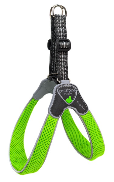 Coralpina Мягкая шлейка "Супер Комфорт" неоновый зеленый (обхват груди ...