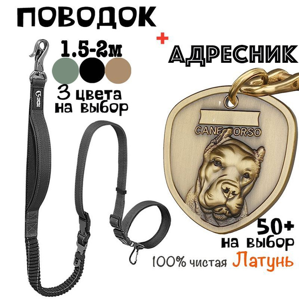 Комплект Адресник с пряжкой подковы, из латуни, Индивидуальная Лазерная ...