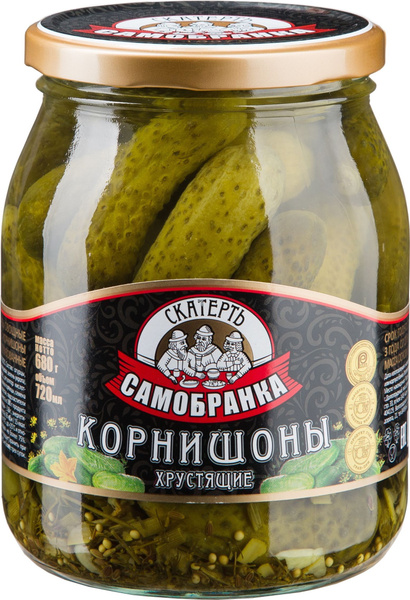 Корнишоны маринованные Скатерть Самобранка, 720 г - купить с доставкой ...