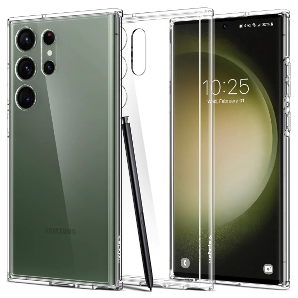 Чехол для Galaxy S23 Ultra Spigen (ACS05617) Ultra Hybrid Crystal Clear ...