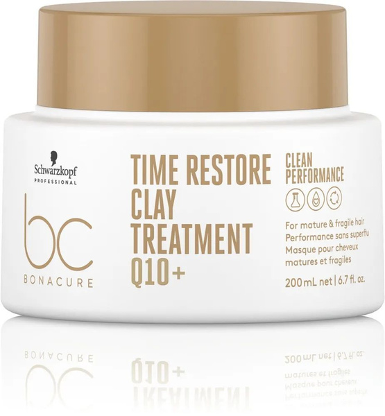 SCHWARZKOPF PROFESSIONAL Маска-глина BONACURE TIME RESTOR Q10+ для ...