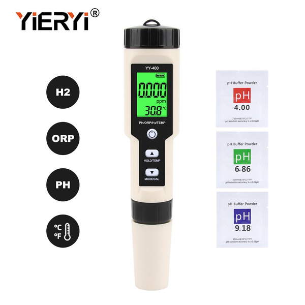 4-in-1 Wasserqualitäts-Teststift YY-400 – PH, ORP, H2 & Temperatur – Tragbarer Monitor Mit LCD (0,01-14,00 PH)