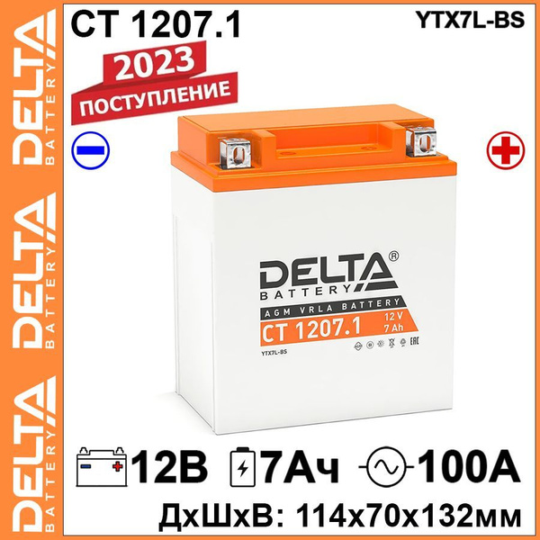 Аккумулятор для мототехники Delta Battery CT 1212 купить по выгодной ...