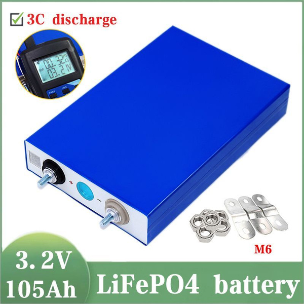 105AH Lifepo4 Аккумулятор 3.2V Фосфат железа лития Заряжаемые солнечные ...